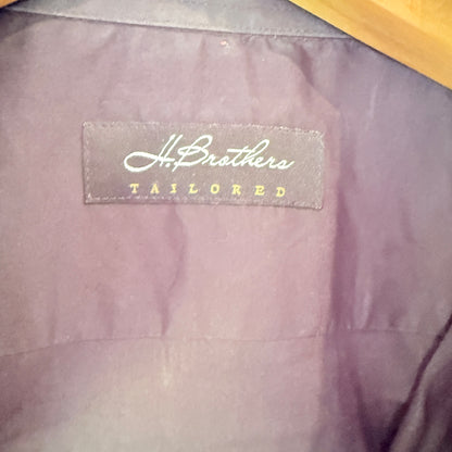H. Brothers Tailored 100% Cotton Dress Shirt - XS 35/36