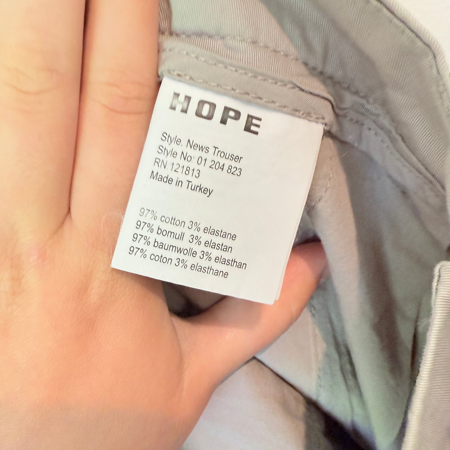 HOPE Stockholm Unisex Trousers - Size 38 WOM 46 MAN