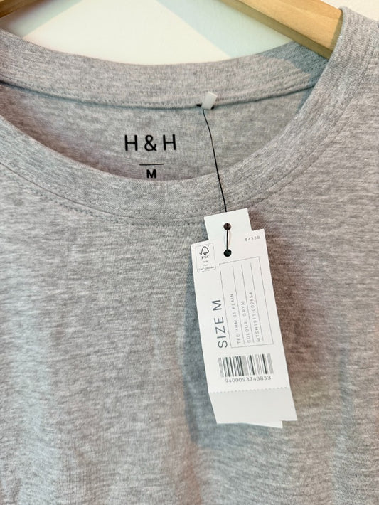 H&h men’s regular fit t-shirt - gray / m - t-shirts tops men’s apparel