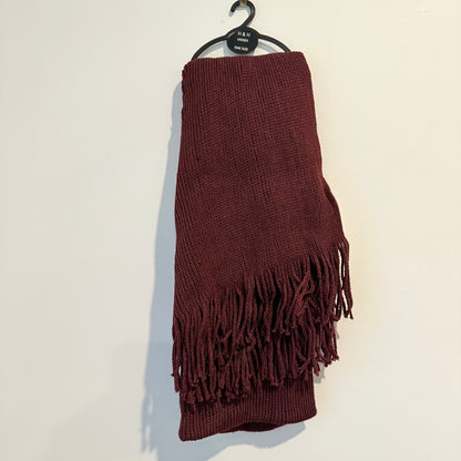 H&h scarf – burgundy – one size - scarves & shawls accessories women’s apparel