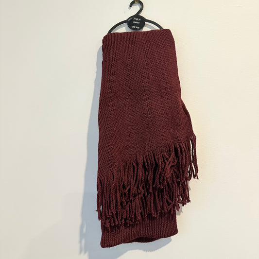 H&h scarf – burgundy – one size - scarves & shawls accessories women’s apparel