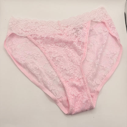 H&H Women’s Pink Floral Lace Briefs – Size M