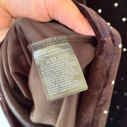 H&M Black Velvet Rhinestone Mini Dress Size XL