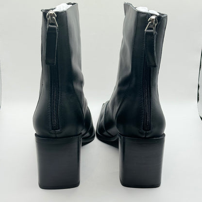 Hael & Jax FUEL Black Leather Square Toe Ankle Boots – Size 40