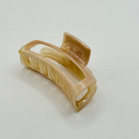 Hair Claw Clip, Tan Marble