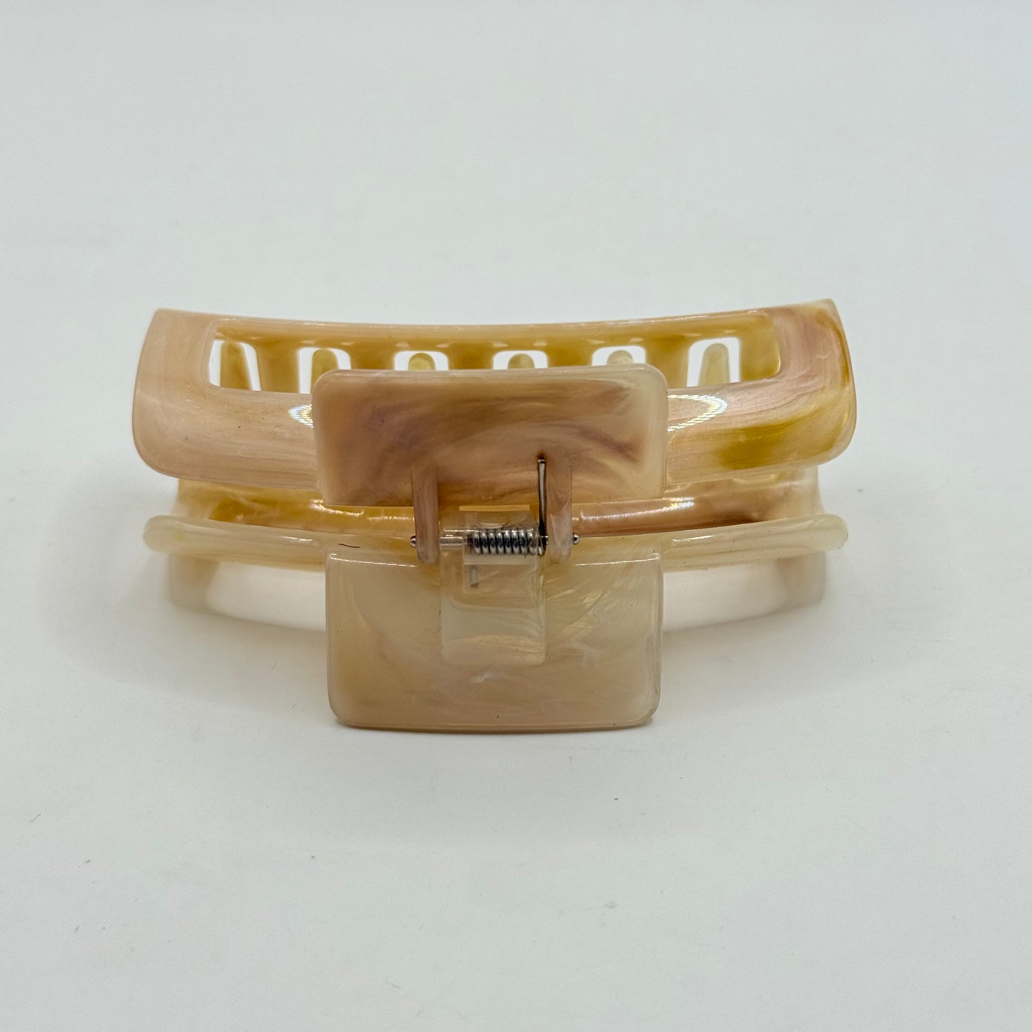 Hair Claw Clip, Tan Marble