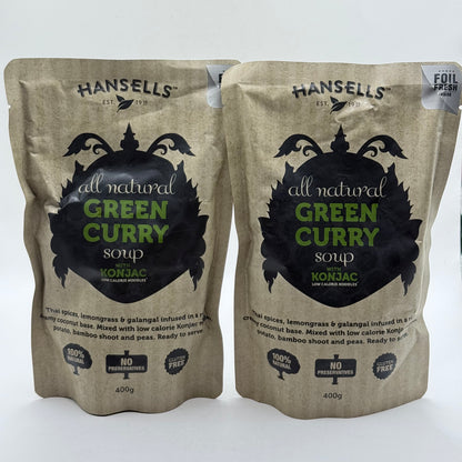 Hansells All Natural Green Curry Soup with Konjac Noodles (400g) SHORT DATED