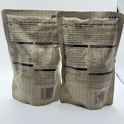 Hansells All Natural Green Curry Soup with Konjac Noodles (400g) SHORT DATED