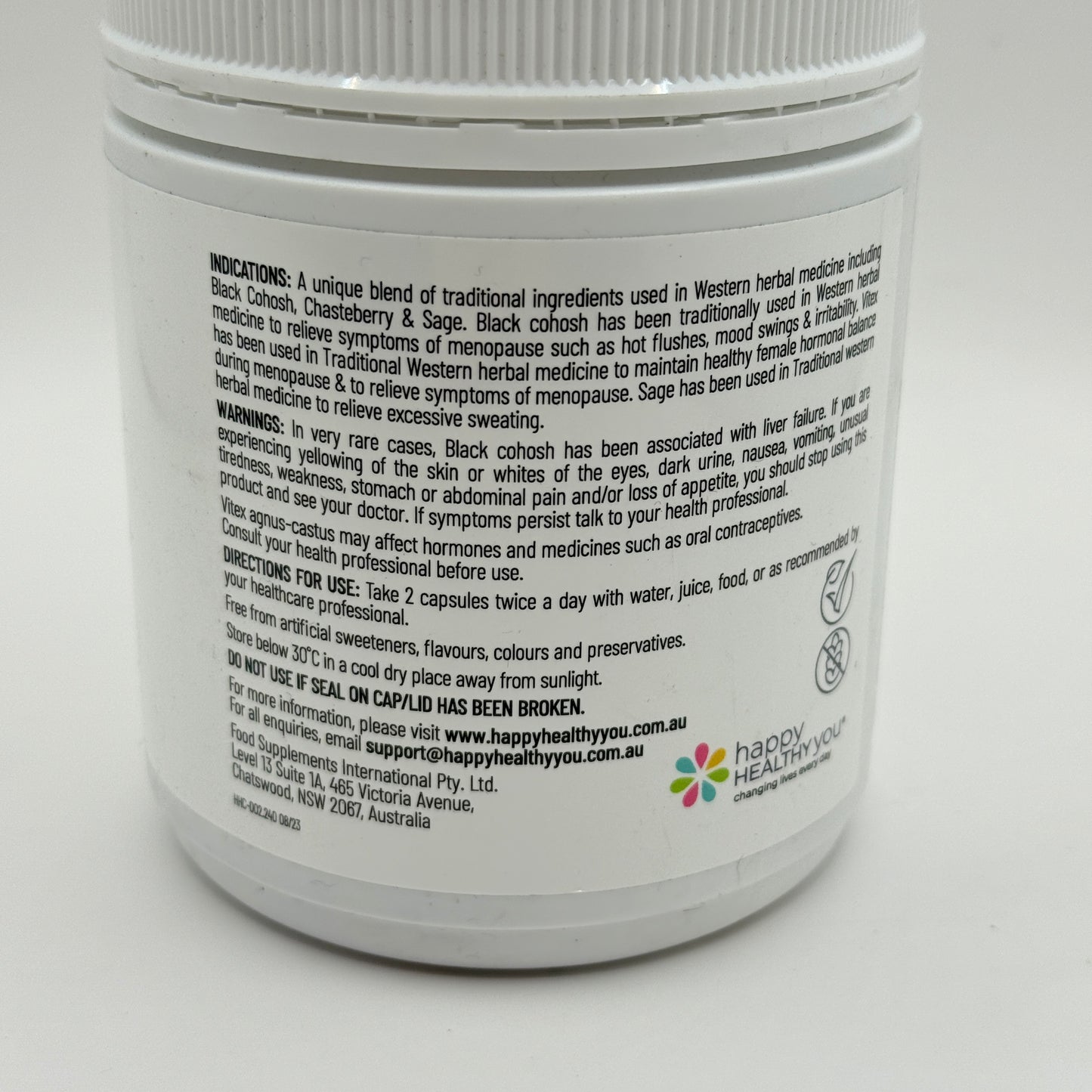 Happy Hormones Hard Capsules - 240 Capsules (Hormonal Balance & Menopause Relief)