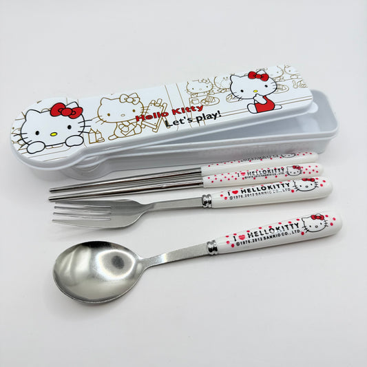 Hello Kitty 3-Piece Cutlery Set with Case