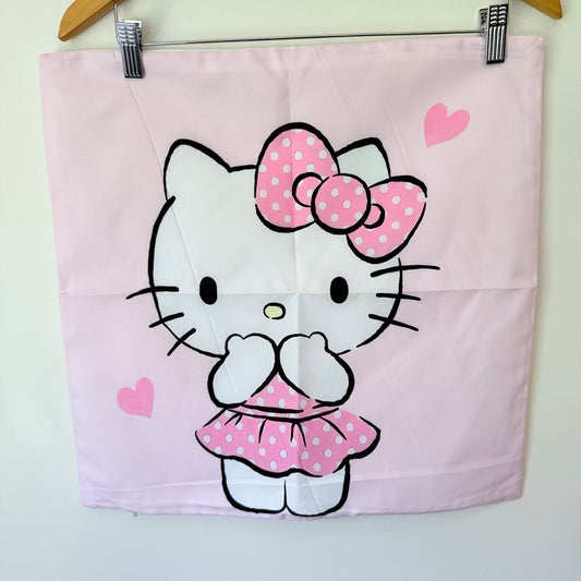 Hello Kitty Pink Polka Dot Cushion Cover