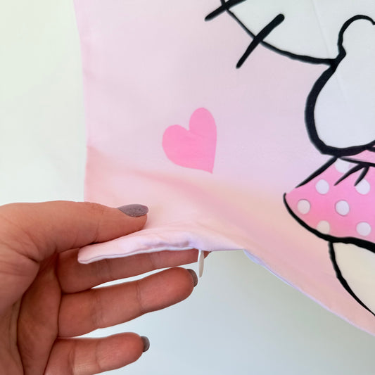 Hello Kitty Pink Polka Dot Cushion Cover