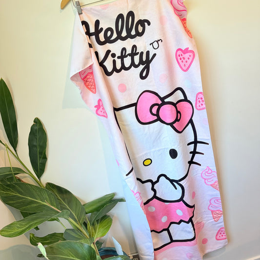 Hello kitty microfibre towel - pink - beach towels original photo - what’s new children’s apparel