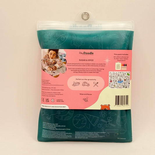Hey Doodle Reusable Silicone Activity Mat - Sugar & Spice