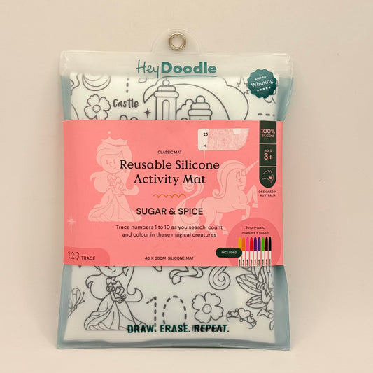 Hey Doodle Reusable Silicone Activity Mat - Sugar & Spice