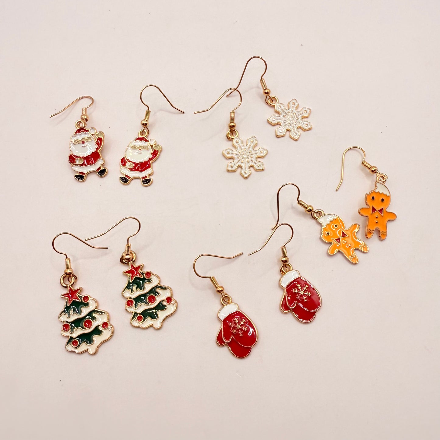 5x pairs christmas-themed dangle earrings - d2 - earrings original photo - what’s new fashion accessories