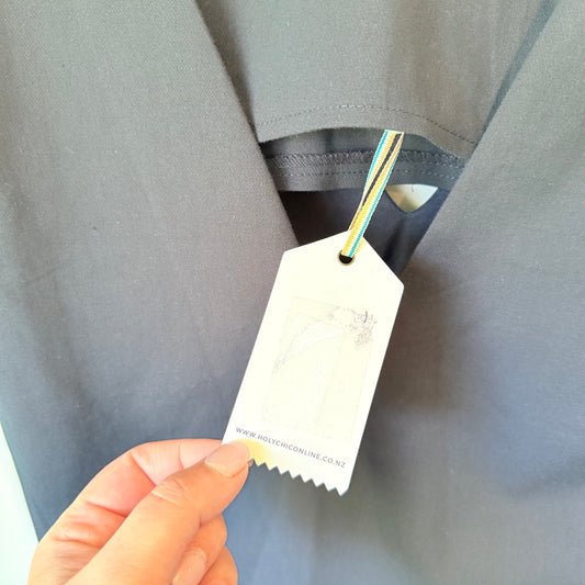 Holy Chic (Trelise Cooper) Black Cotton Pinafore Dress – Size 8