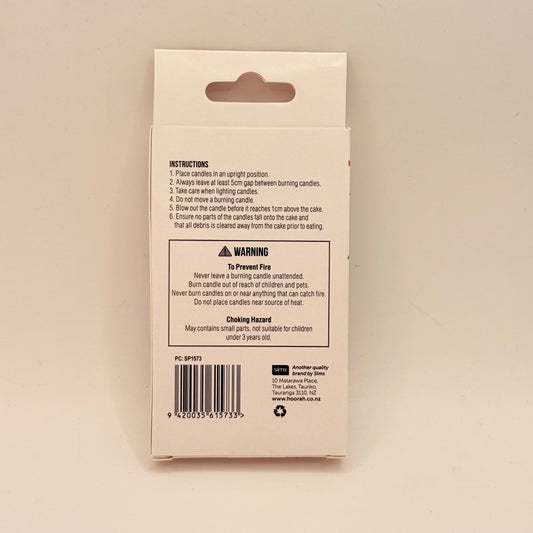 Hoorah Numeral 1 Birthday Candle (Rainbow Stripe)