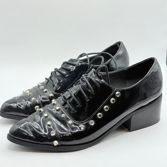 House of Avenues Studded Patent Brogues - Size 38