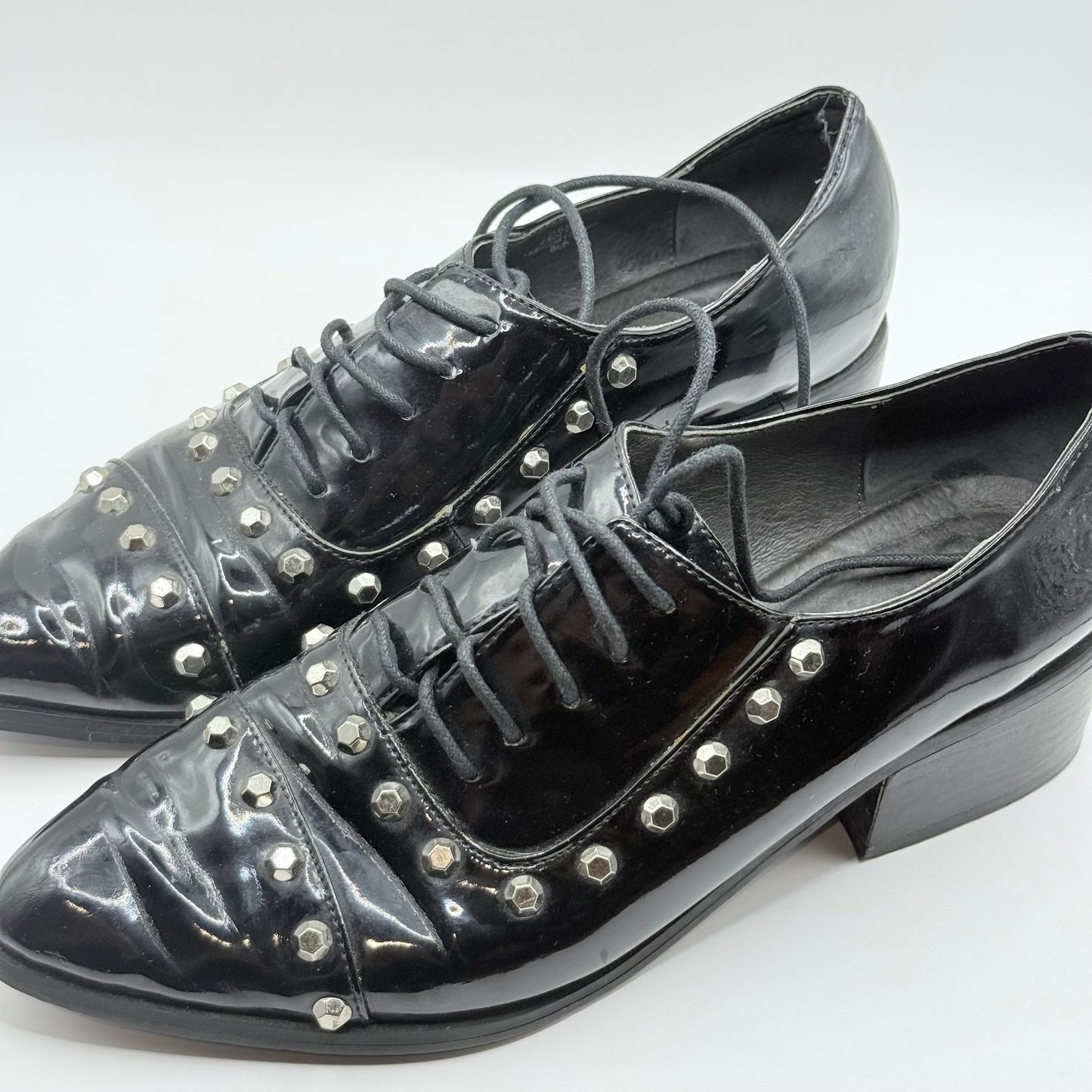 House of Avenues Studded Patent Brogues - Size 38