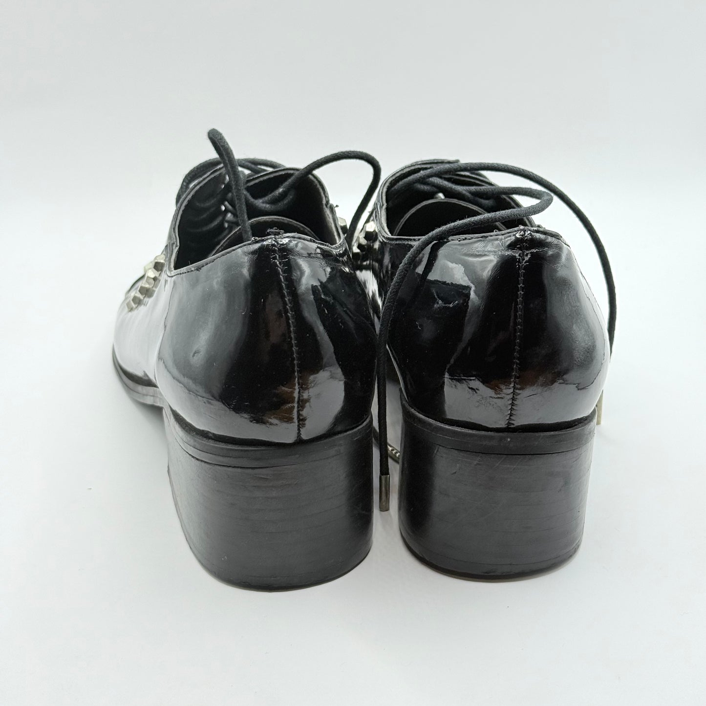 House of Avenues Studded Patent Brogues - Size 38