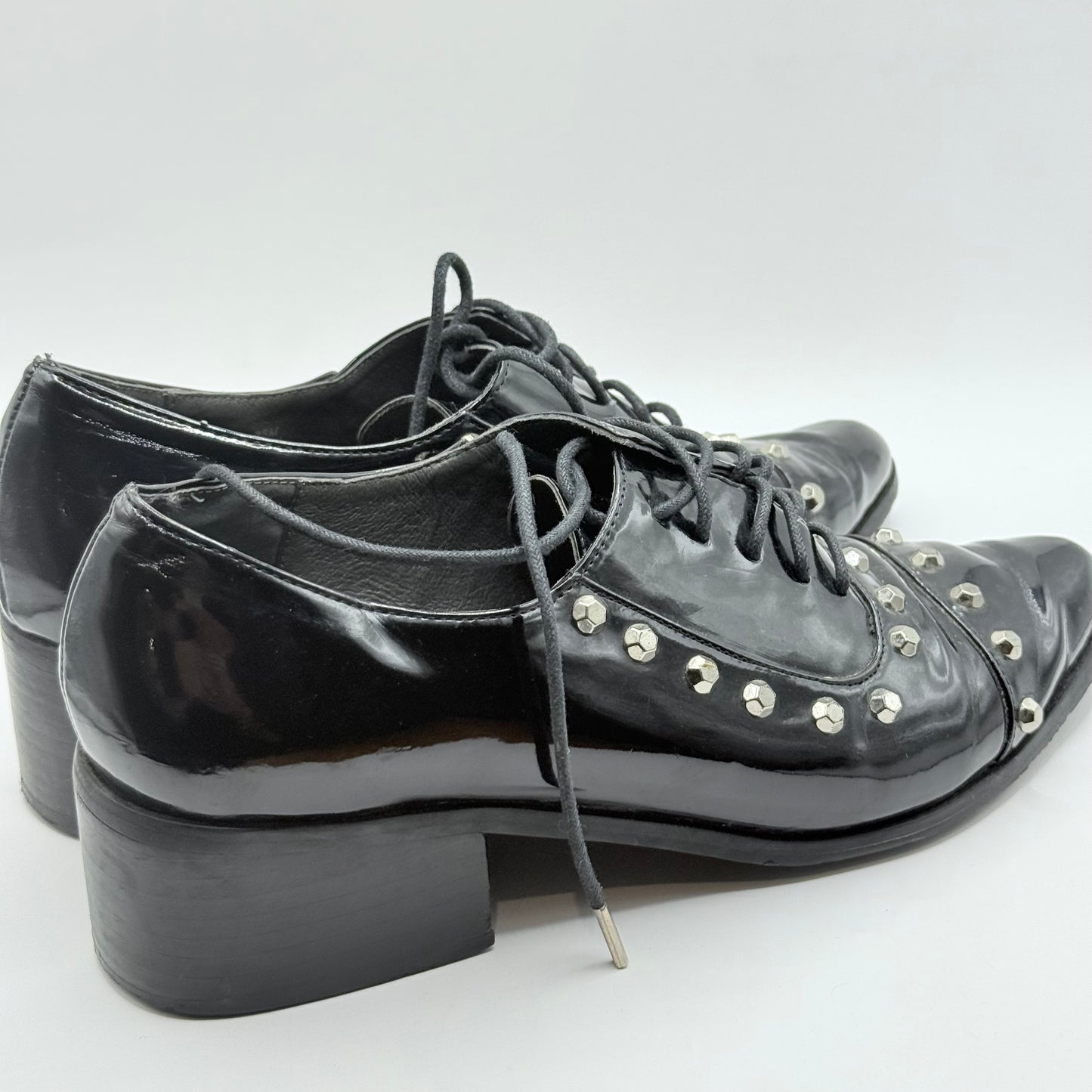 House of Avenues Studded Patent Brogues - Size 38