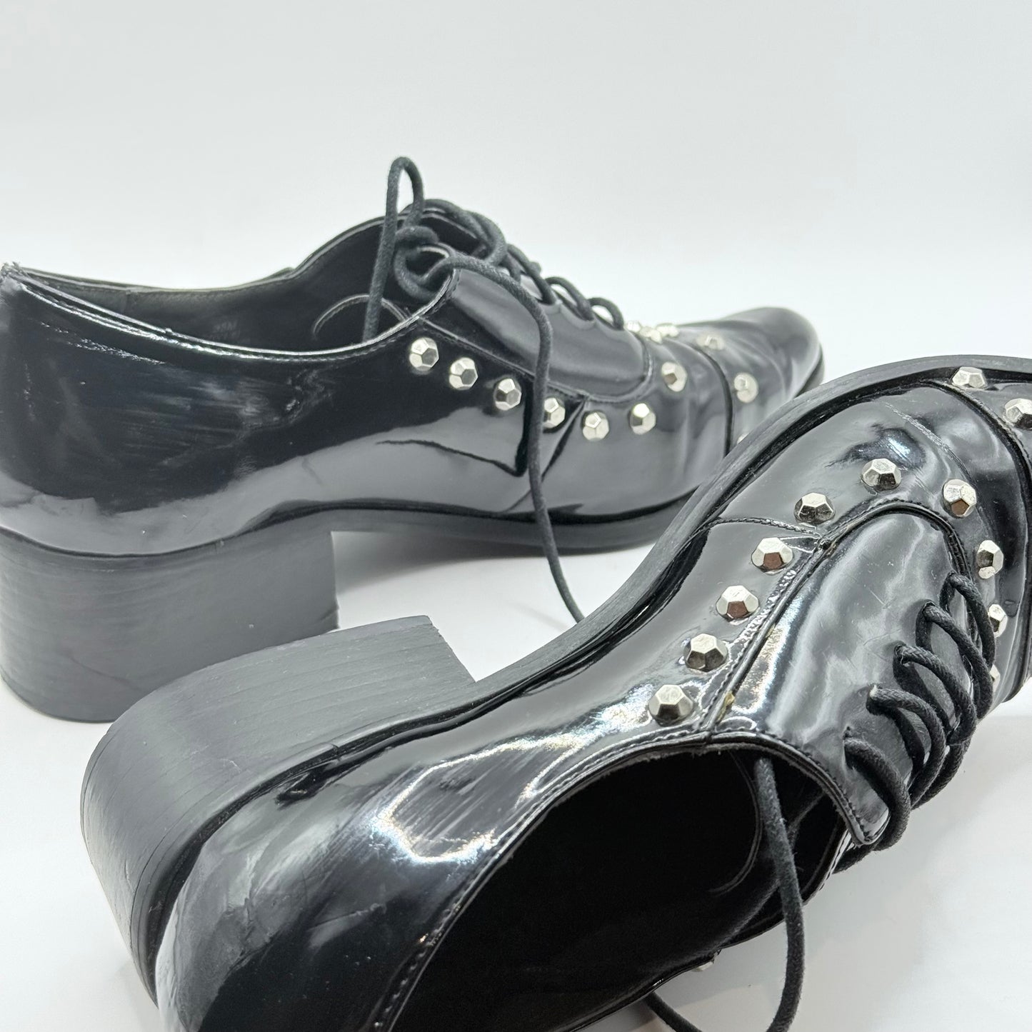 House of Avenues Studded Patent Brogues - Size 38