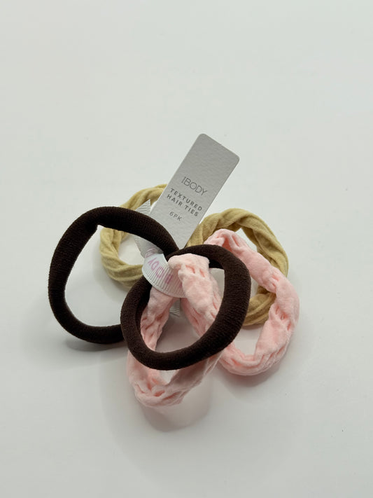 Cotton on body textured hair ties - 6 pack - ponytail holders accessories women’s apparel