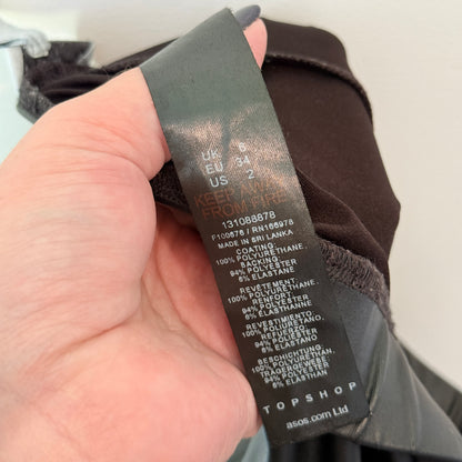 TopShop Size 6 Faux Leather Trousers Leggings