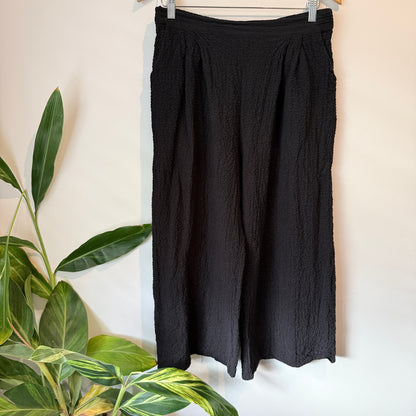 Spirit Size 12 Black Wide-Leg Textured Pants