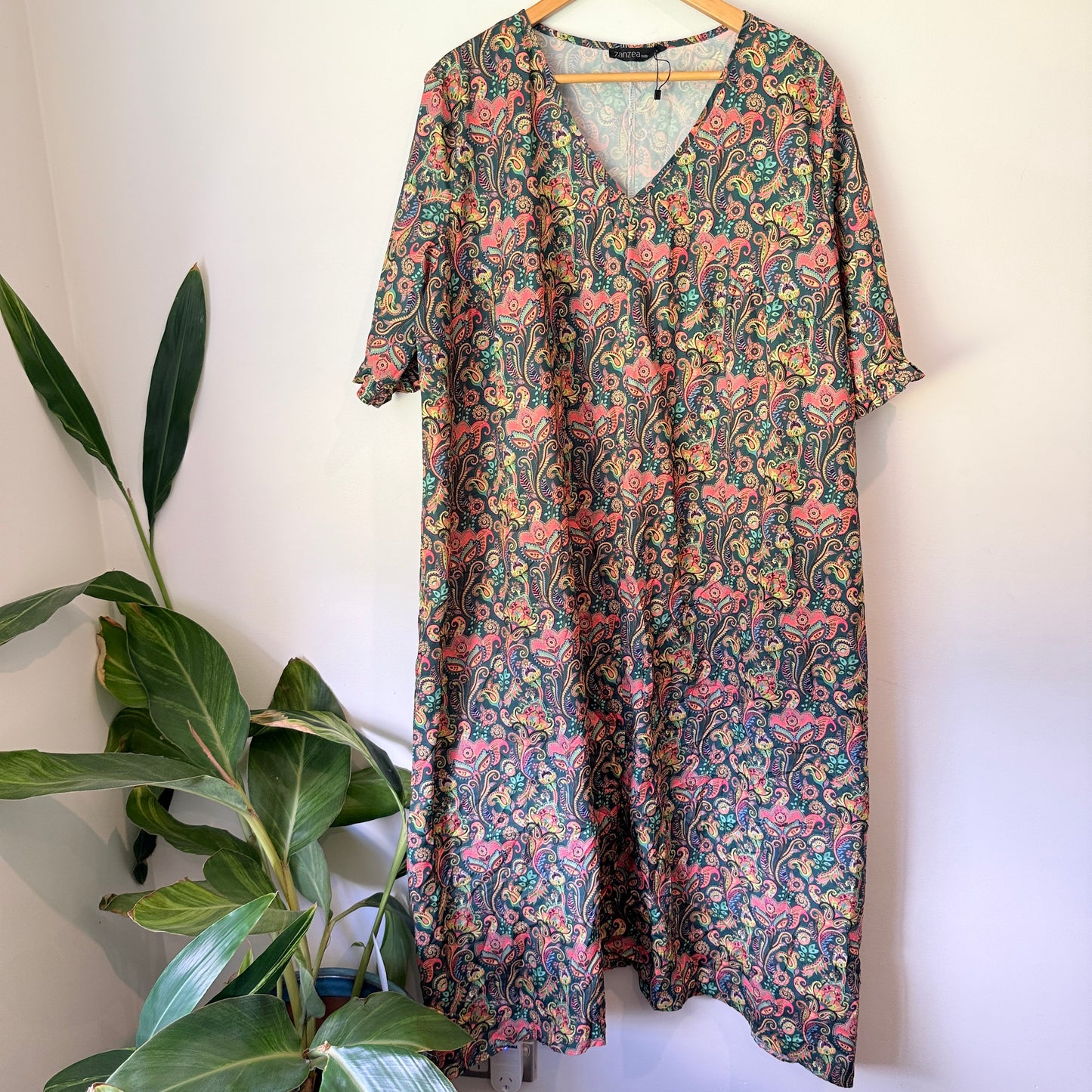Zanzea Size 4XL Floral Paisley Print Dress