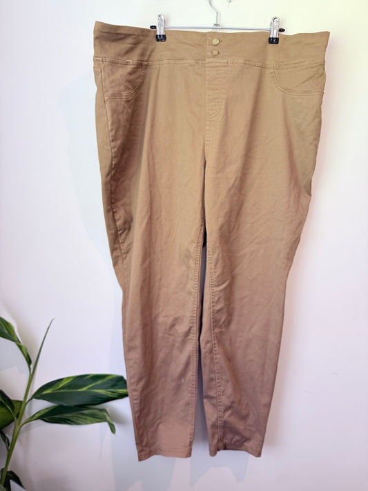 Terra Sky Size 2X (20W–22W) Stretch Casual Pants