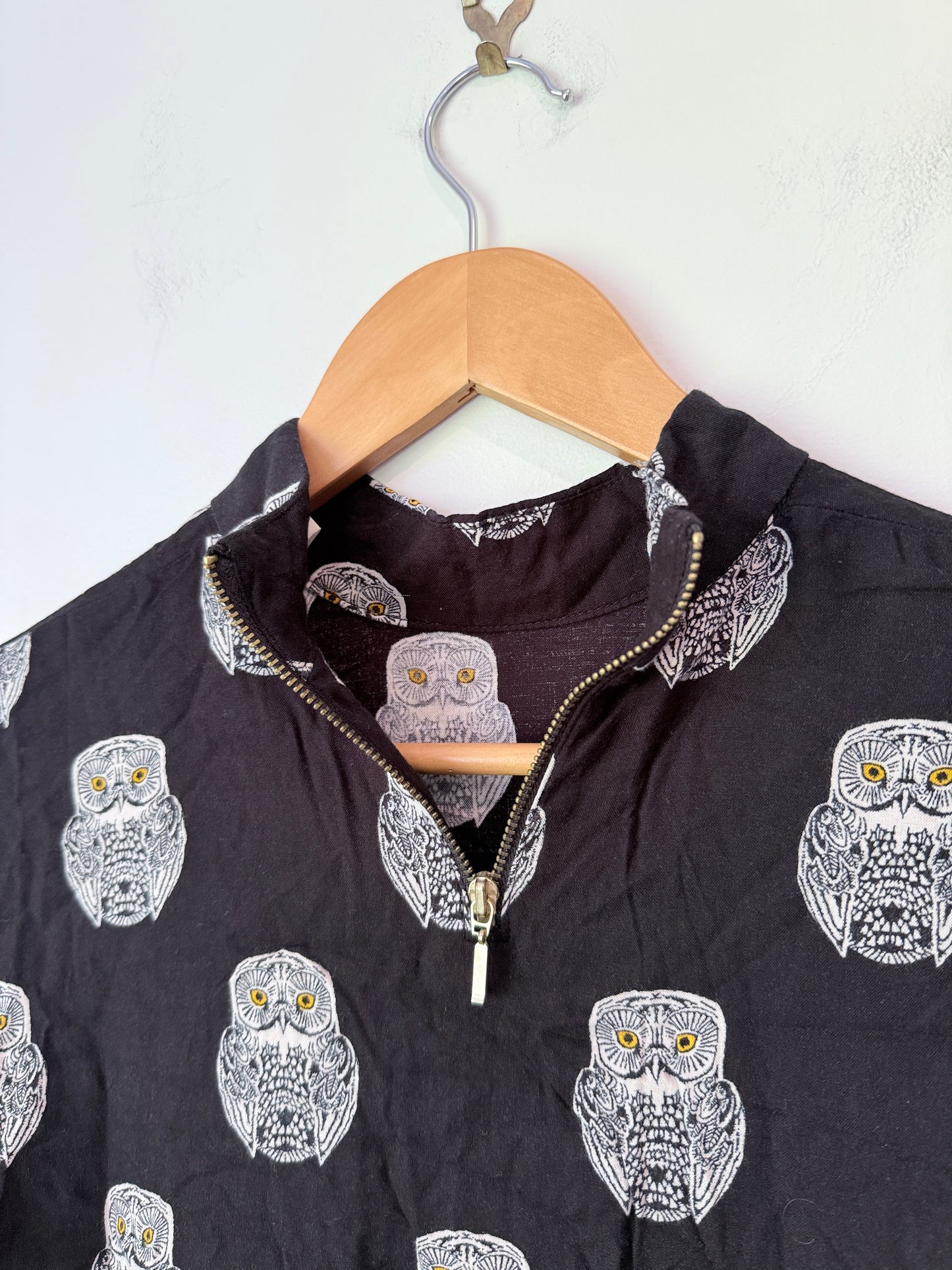 H & M Size 8 | U/Arm to U/Arm 46cm Owl Print Shirt
