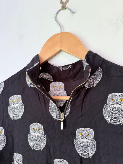 H & M Size 8 | U/Arm to U/Arm 46cm Owl Print Shirt