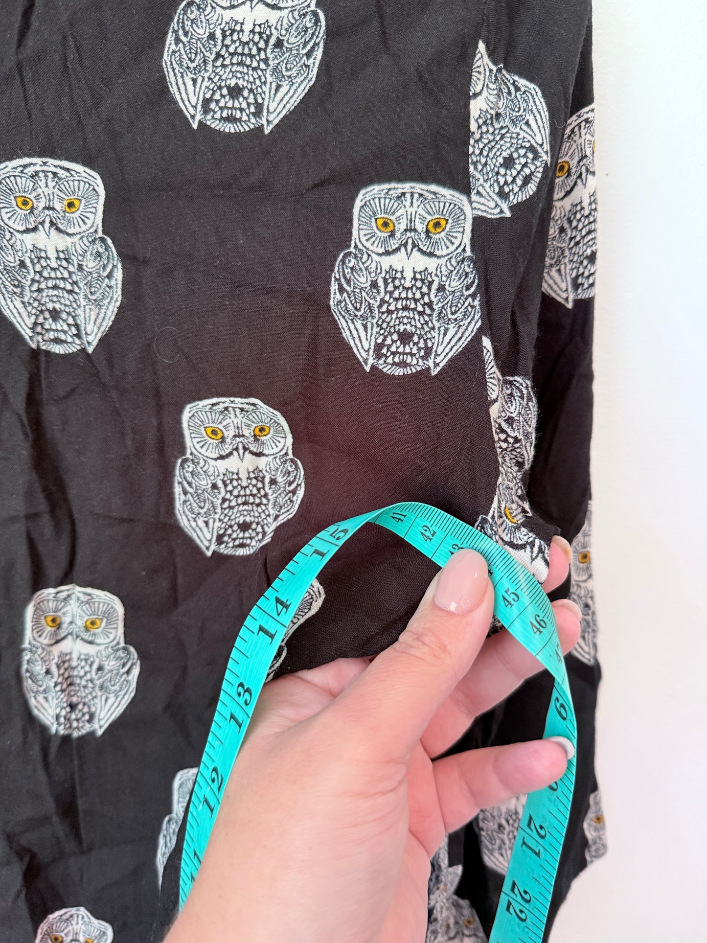 H & M Size 8 | U/Arm to U/Arm 46cm Owl Print Shirt