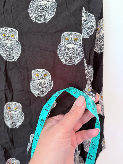 H & M Size 8 | U/Arm to U/Arm 46cm Owl Print Shirt