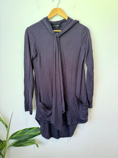 Flox (NZ Made) Size M 100% Merino Hooded Tunic