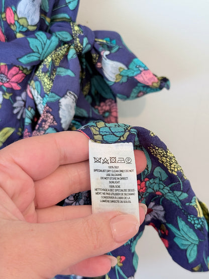 French Connection Size 8 100% Silk Floral Midi Dress
