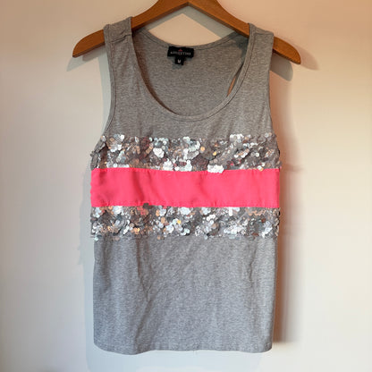 Augustine Size M Sleeveless Gray Tank Top