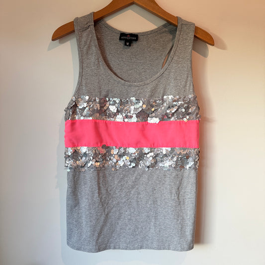 Augustine Size M Sleeveless Gray Tank Top