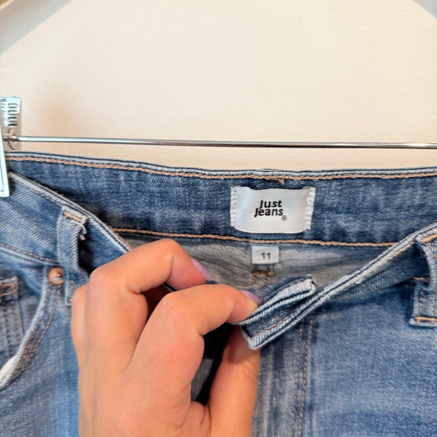 Just Jeans Size 11 Medium Blue Straight Fit Jeans