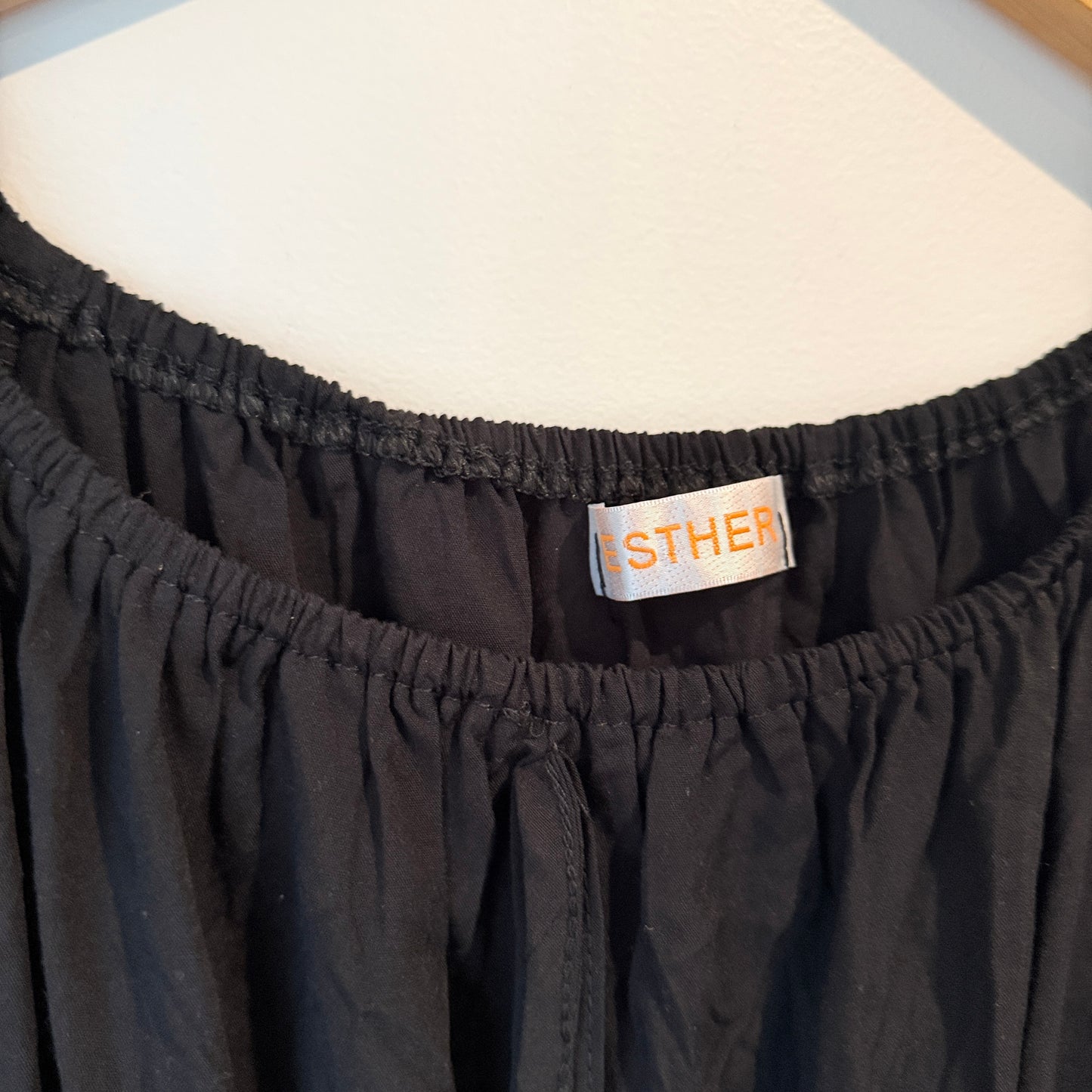 Esther Size U/Arm to U/Arm 40cm Puff-Sleeve Midi Dress