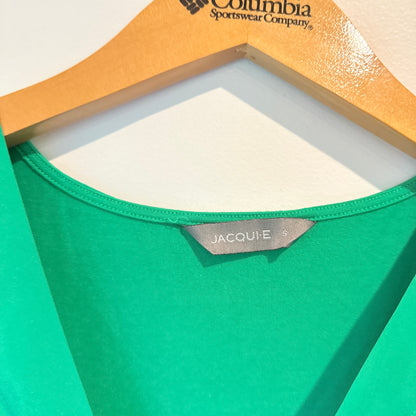 Jacqui E Size S Tie-Neck Sleeveless Blouse