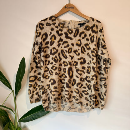 H & M Size L Leopard Print Sweater