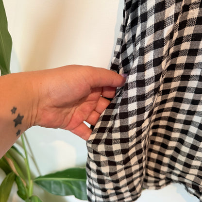 La Loft Size M Gingham Sleeveless Top