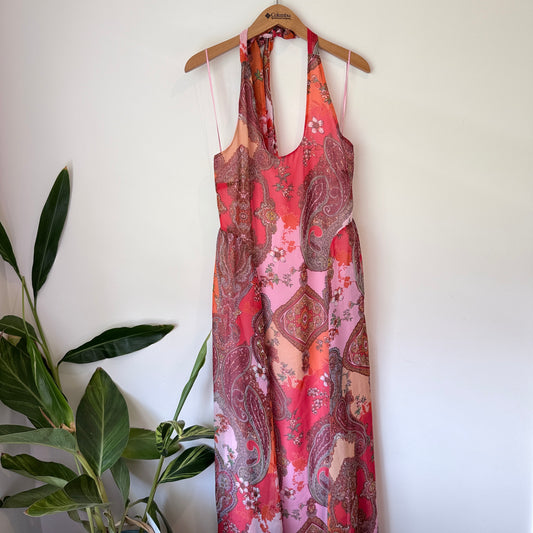 Woolworths Size 10 Sleeveless Boho Halter Dress