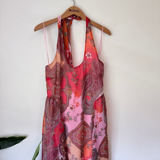 Woolworths Size 10 Sleeveless Boho Halter Dress