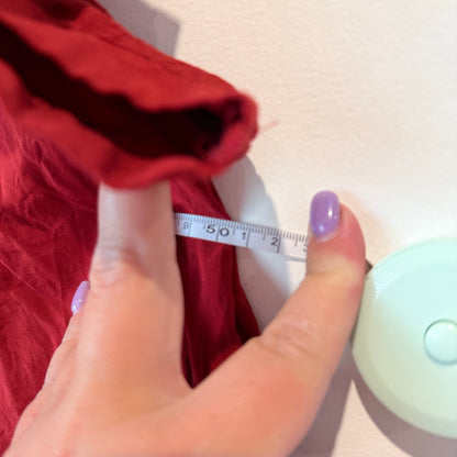 Red Short-Sleeved Blouse Size U/Arm to U/Arm 50cm