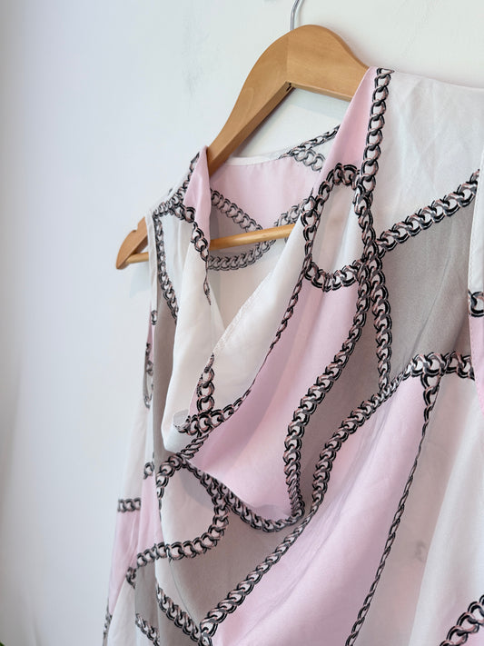 Brand Unknown Size L Cowl Neck Sleeveless Top