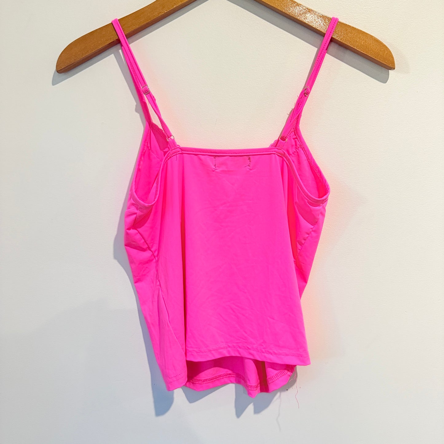 Mirrou Size S Hot Pink Lace-Trim Cami Top